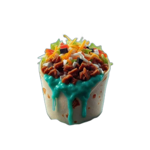 food, crown, 3d render, large transparent PNG cut-out