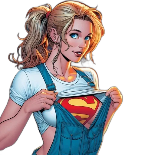 comic book art, concept art, cartoon, young transparent PNG cut-out