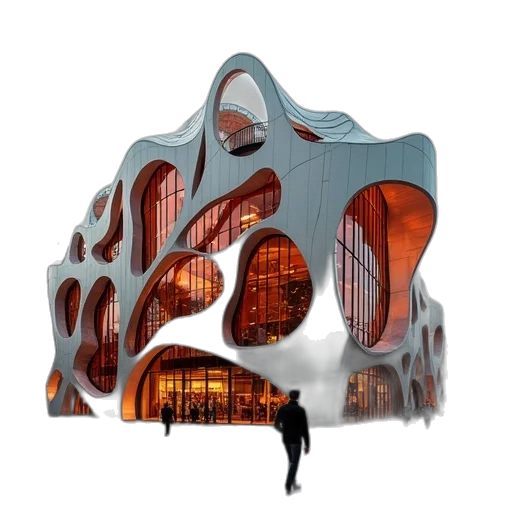 building, 3d render, concept art, famous transparent PNG cut-out