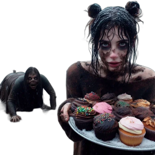 food, creature, concept art, dark transparent PNG cut-out