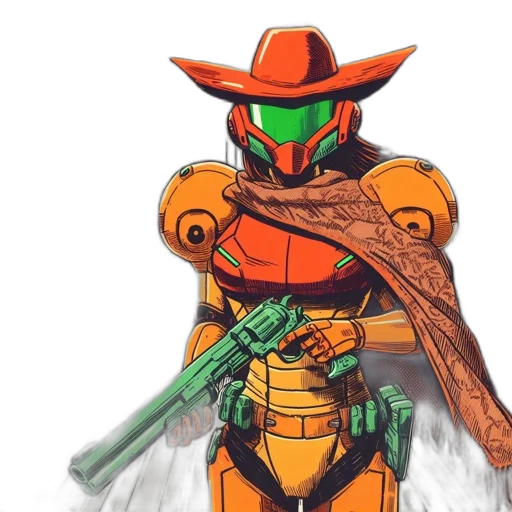 robot, weapon, concept art, pixel art transparent PNG cut-out