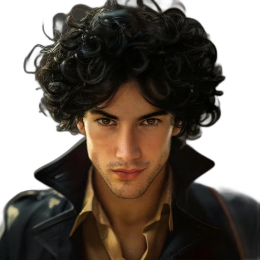 crown, jacket, hair, face transparent PNG cut-out