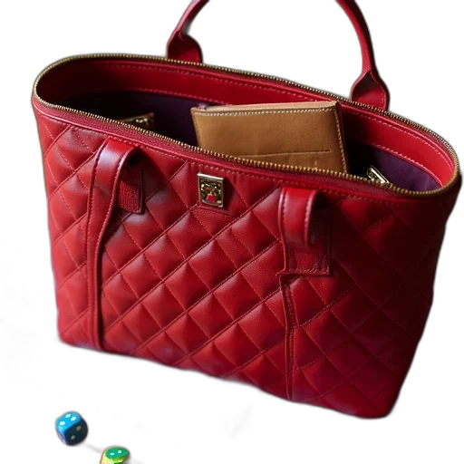 3d render, photorealistic, red, quilted transparent PNG cut-out