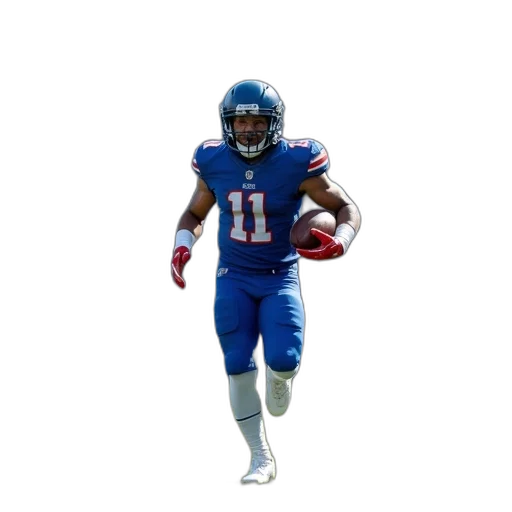 football, player, blue, uniform transparent PNG cut-out