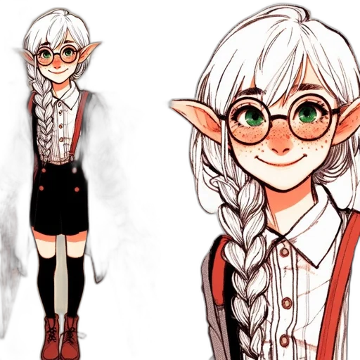 concept art, fantasy art, anime, watercolor transparent PNG cut-out