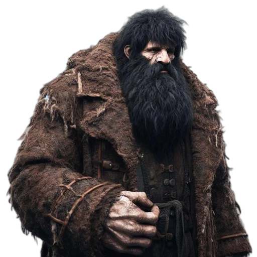 animal, jacket, hair, staff transparent PNG cut-out