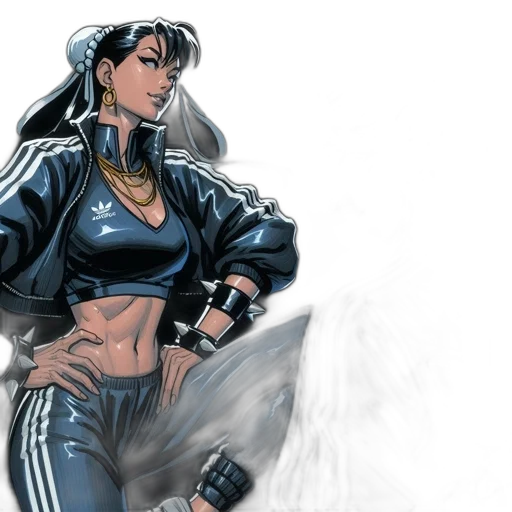 comic book art, concept art, cyberpunk, fantasy art transparent PNG cut-out