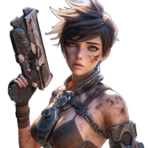weapon, staff, face, robot transparent PNG cut-out