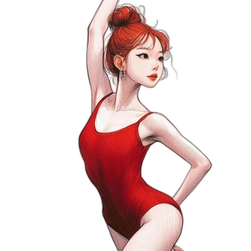 dress, concept art, cartoon, comic book art transparent PNG cut-out