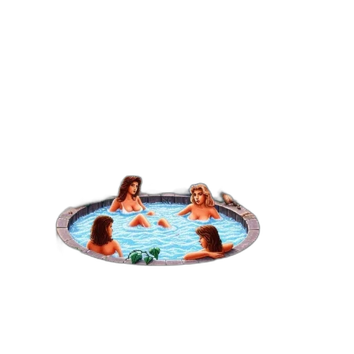 3d render, pixel art, underwater, wintery transparent PNG cut-out