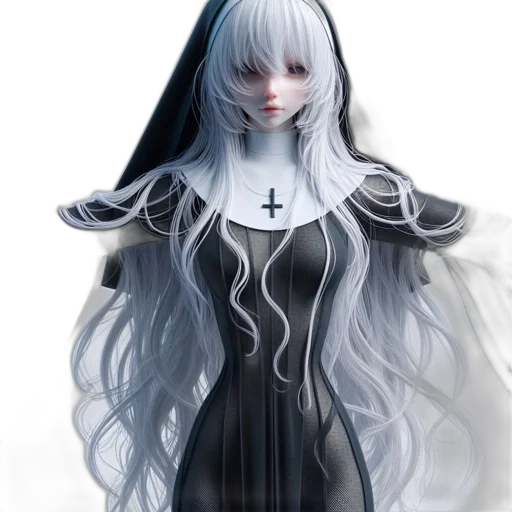 dress, robot, concept art, 3d render transparent PNG cut-out