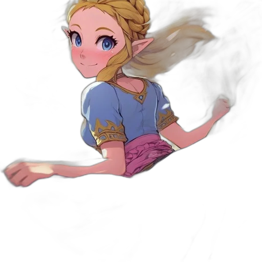 staff, hair, dress, dragon transparent PNG cut-out