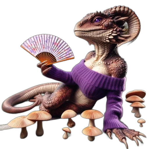 dragon, creature, animal, hat transparent PNG cut-out