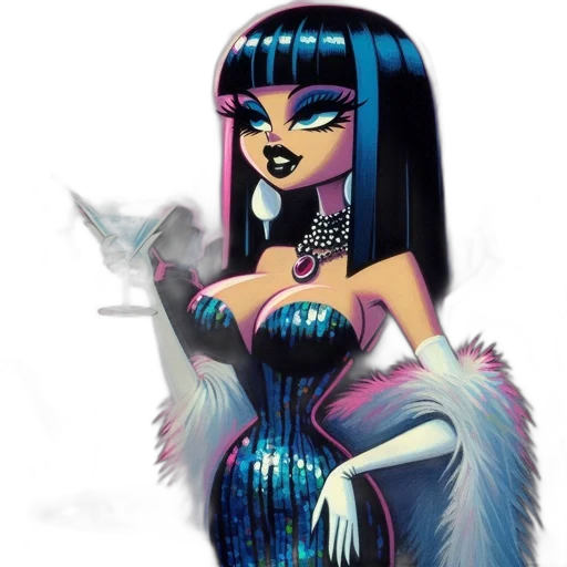 dress, concept art, fantasy art, cartoon transparent PNG cut-out