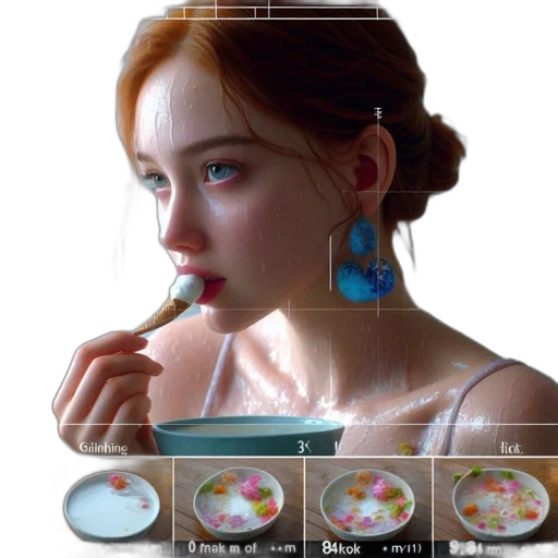 jewelry, food, face, photorealistic transparent PNG cut-out