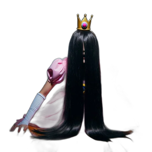 crown, staff, hair, dress transparent PNG cut-out