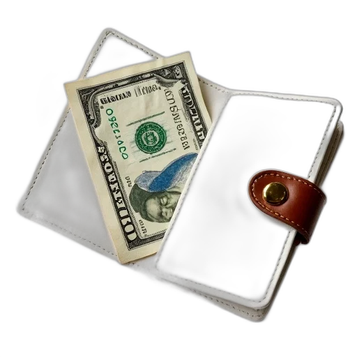 jewelry, white, leather, wallet transparent PNG cut-out