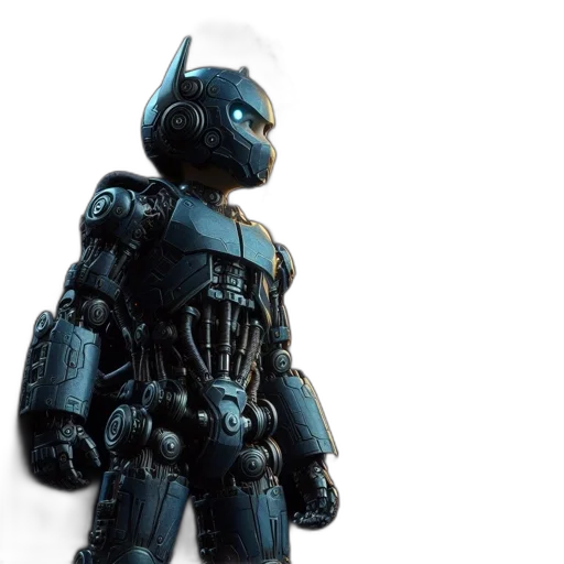 robot, 3d render, concept art, comic book art transparent PNG cut-out