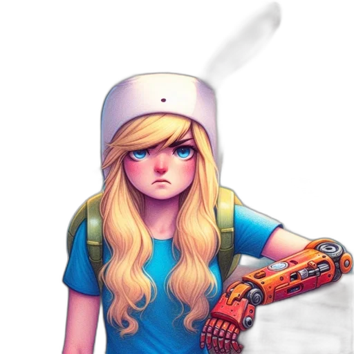weapon, hat, staff, robot transparent PNG cut-out