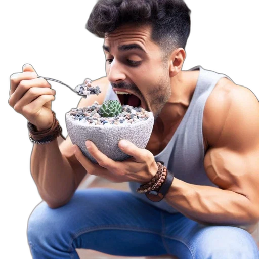food, man, dark, hair transparent PNG cut-out