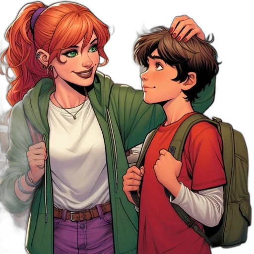 jacket, comic book art, concept art, cartoon transparent PNG cut-out