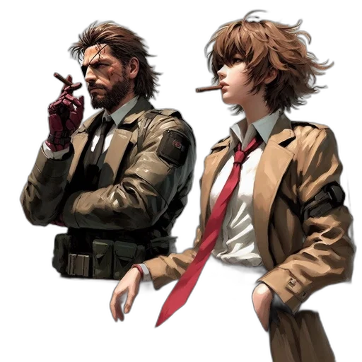 jacket, weapon, staff, concept art transparent PNG cut-out