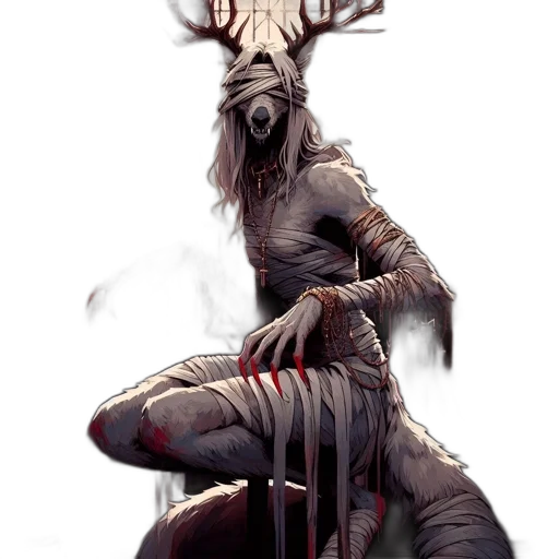 creature, animal, staff, mask transparent PNG cut-out