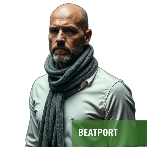 jacket, green, man, bald transparent PNG cut-out