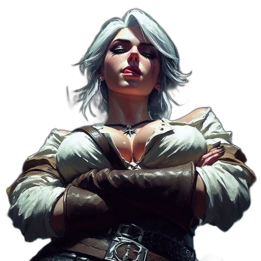 face, jacket, staff, sword transparent PNG cut-out