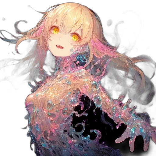 dress, dragon, creature, hair transparent PNG cut-out