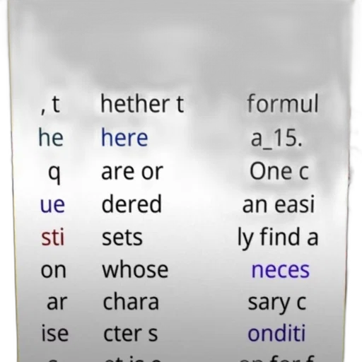 question, about, ordered, sets transparent PNG cut-out
