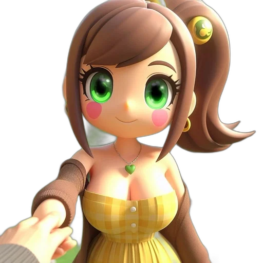 dress, staff, face, weapon transparent PNG cut-out