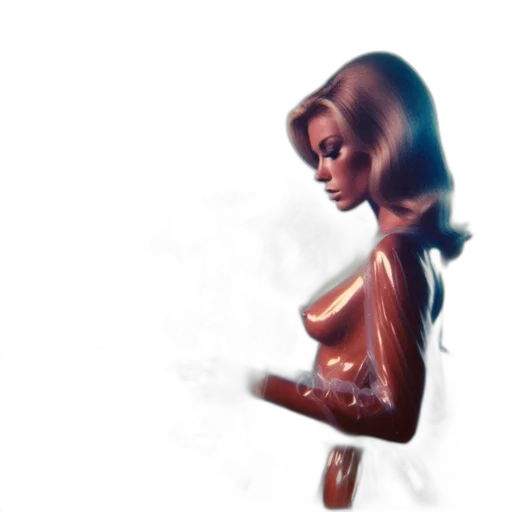 dress, robot, hair, 3d render transparent PNG cut-out