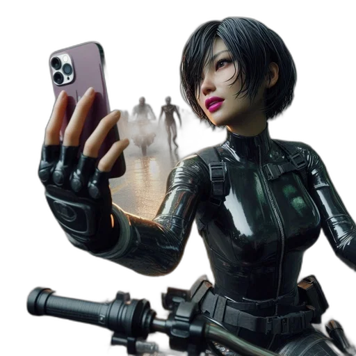 robot, weapon, cyberpunk, concept art transparent PNG cut-out