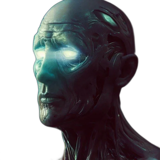 robot, face, mask, creature transparent PNG cut-out