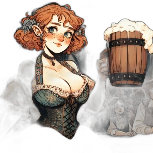concept art, fantasy art, pixel art, watercolor transparent PNG cut-out