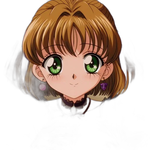 face, hair, staff, jewelry transparent PNG cut-out