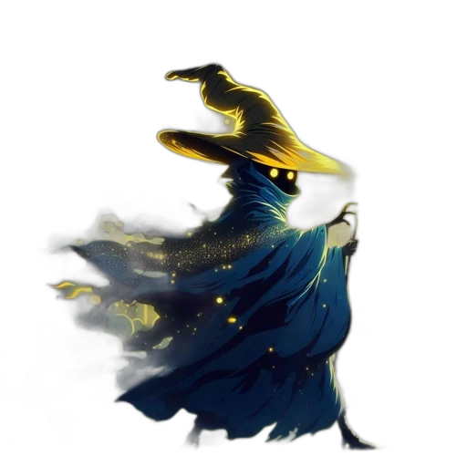 dragon, mask, dress, staff transparent PNG cut-out
