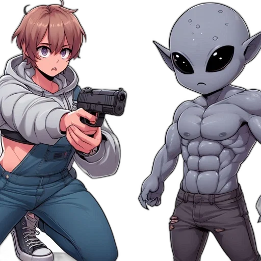 weapon, robot, creature, animal transparent PNG cut-out