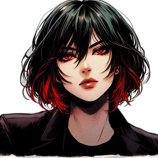 face, jacket, mask, hair transparent PNG cut-out