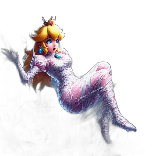 dress, crown, creature, staff transparent PNG cut-out