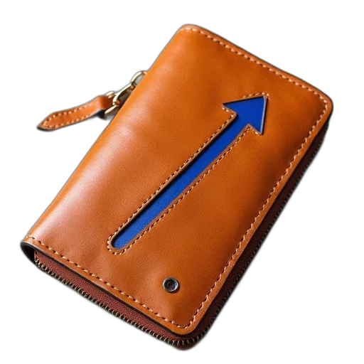 staff, tan, leather, wallet transparent PNG cut-out