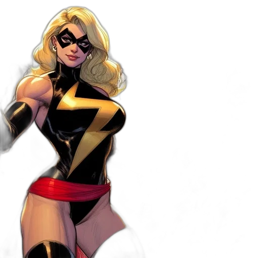 comic book art, concept art, female, superhero transparent PNG cut-out
