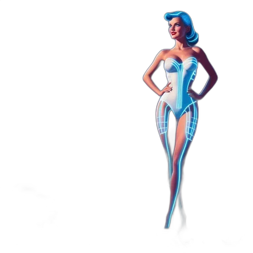 dress, concept art, 3d render, comic book art transparent PNG cut-out