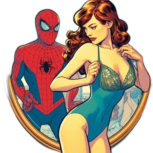 dress, comic book art, concept art, cartoon transparent PNG cut-out