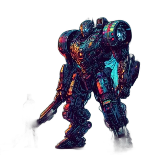 robot, weapon, concept art, fantasy art transparent PNG cut-out