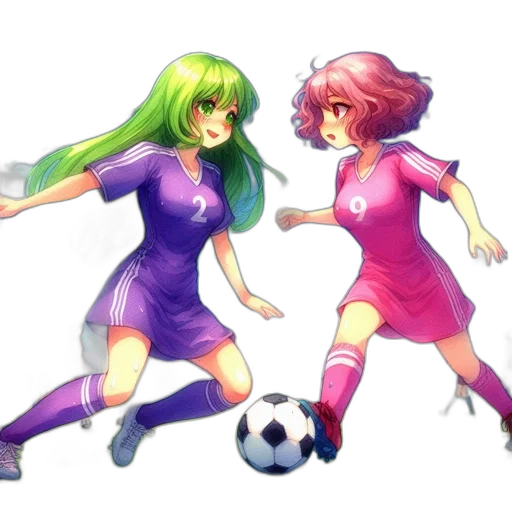 dress, pixel art, anime, watercolor transparent PNG cut-out