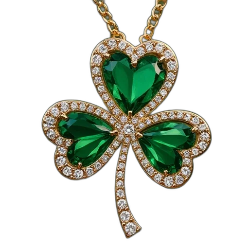 jewelry, crown, green, clover transparent PNG cut-out