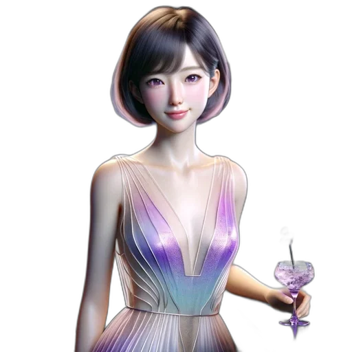 dress, jewelry, robot, staff transparent PNG cut-out
