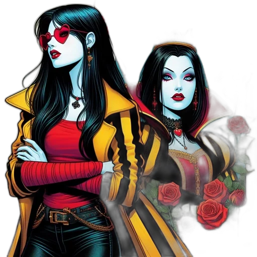 comic book art, concept art, fantasy art, red transparent PNG cut-out